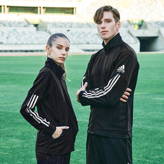 adidas Combat Sports 3 Stripe Team Jacket - TR100 - Black White