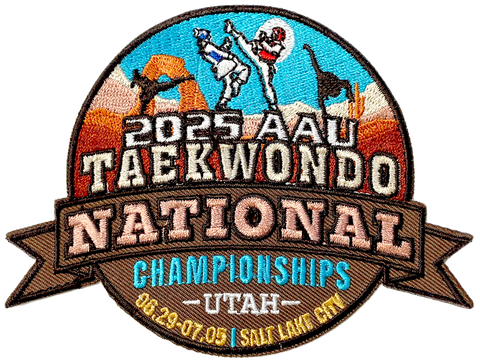 2025 AAU Taekwondo National Championship Patch w/ Adhesive back