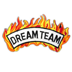 Martial Arts Taekwondo Karate Team w/ Fire Arch  Iron On Patch - Competition, Demo, Dream, Sparring and Swat Team