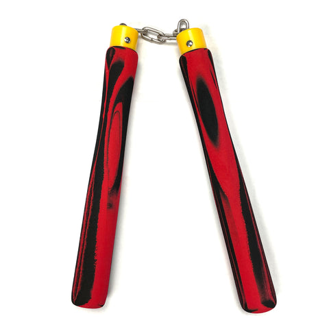 Foam Nunchuck Swirl Handle w/ chain - 10"