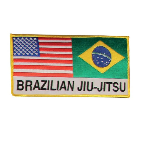 Brazilian Jiu-Jitsu, Brazil & USA Flag Patch