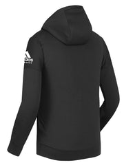 adidas Taekwondo Full Zipped Hooded Fleece Lined Sweatshirt Jacket